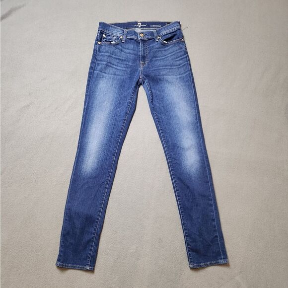 7 for all mankind Roxanne Jeans MED WASH - Picture 1 of 11
